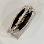 FENDI Peekaboo Handwoven Leather Handbag