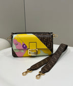 FENDI Baguette Medium FF Fabric Handbag
