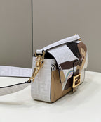 FENDI Baguette Medium FF Fabric Handbag