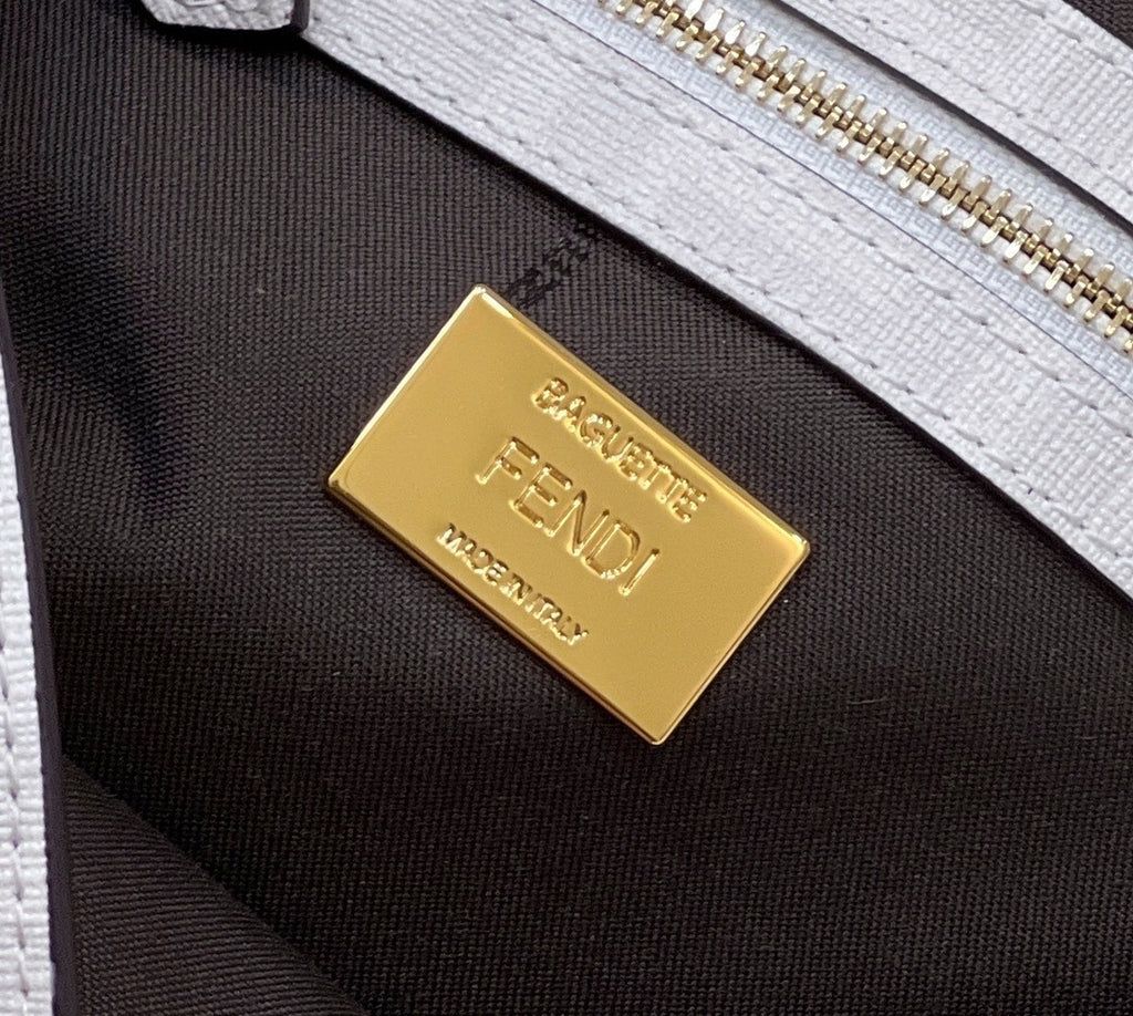 FENDI Baguette Medium FF Fabric Handbag