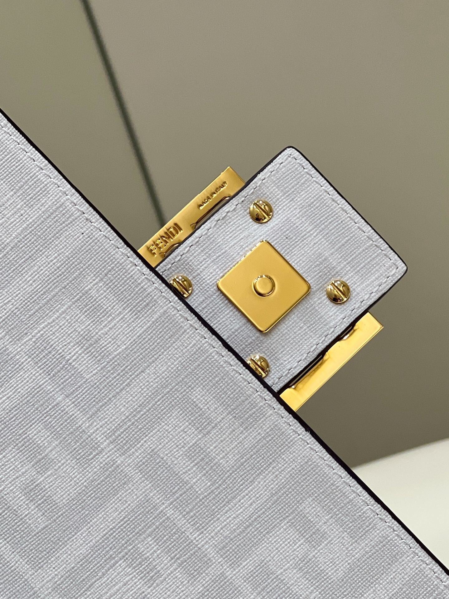 FENDI Baguette Medium FF Fabric Handbag