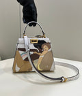 FENDI Peekaboo Glazed FF Small Handbag