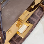 FENDI Peekaboo Glazed FF Small Handbag