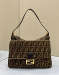 FENDI FF Canvas Large Underarm Bag