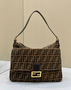 FENDI FF Canvas Large Underarm Bag