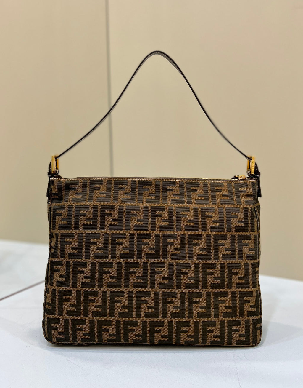 FENDI FF Canvas Large Underarm Bag