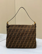 FENDI FF Canvas Large Underarm Bag