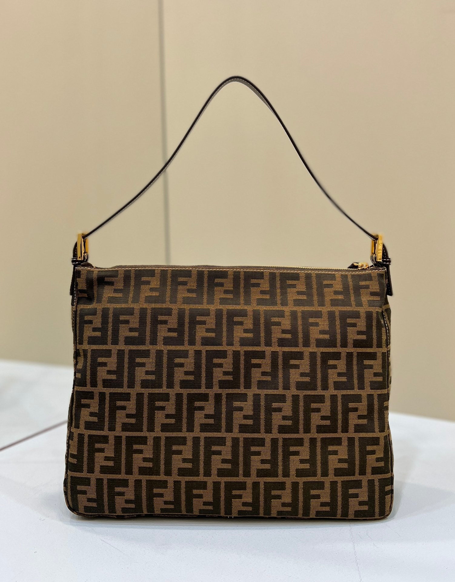 FENDI FF Canvas Large Underarm Bag