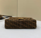 FENDI FF Canvas Large Underarm Bag