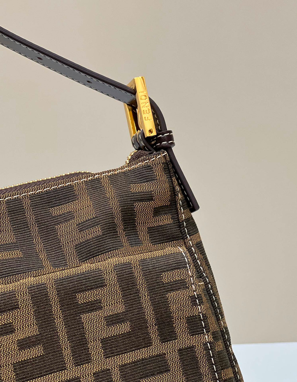FENDI FF Canvas Large Underarm Bag