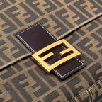 FENDI FF Canvas Large Underarm Bag