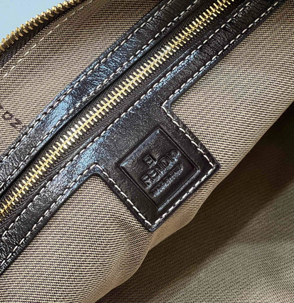FENDI FF Canvas Large Underarm Bag