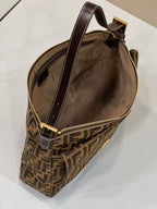 FENDI FF Canvas Large Underarm Bag