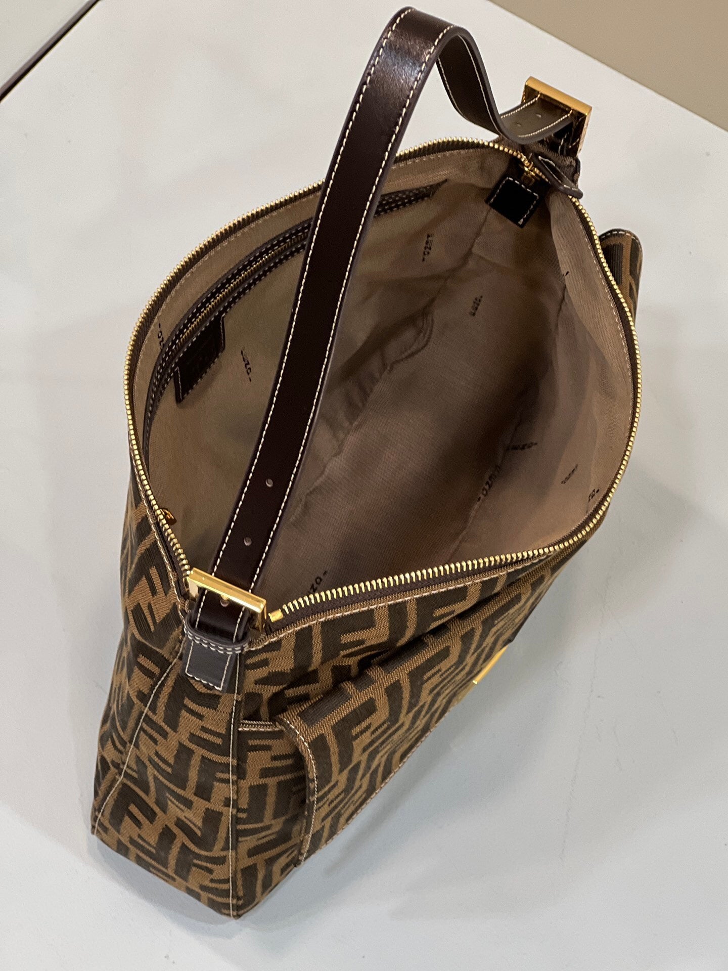 FENDI FF Canvas Large Underarm Bag