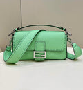 FENDI Hand-Stitched Baguette Leather Handbag