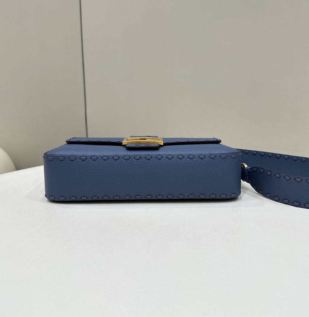 FENDI Hand-Stitched Baguette Leather Handbag