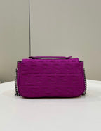 FENDI 3D FF Chain Baguette Handbag