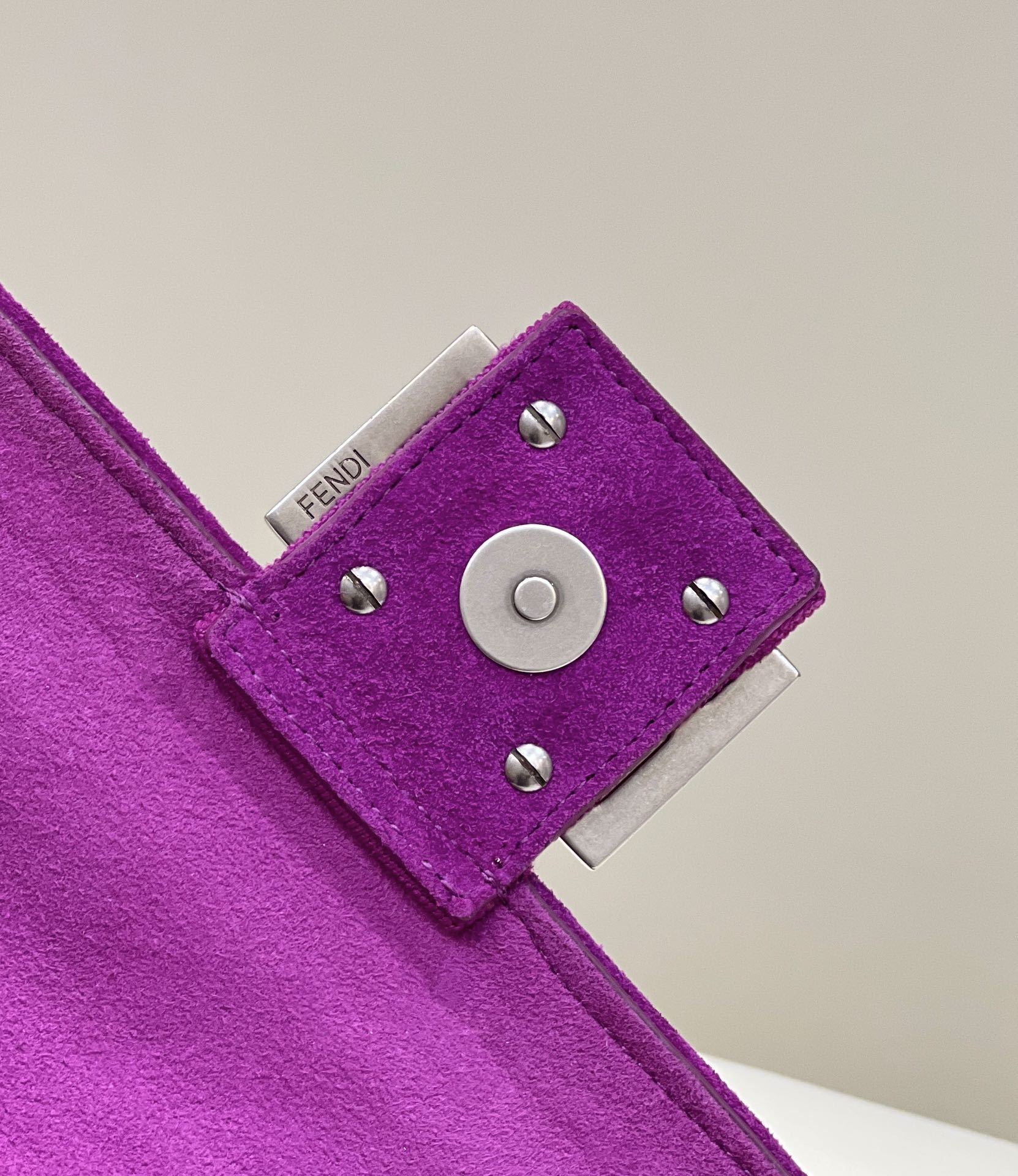 FENDI 3D FF Chain Baguette Handbag