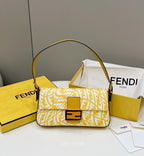 FENDI Baguette Leather Handbag