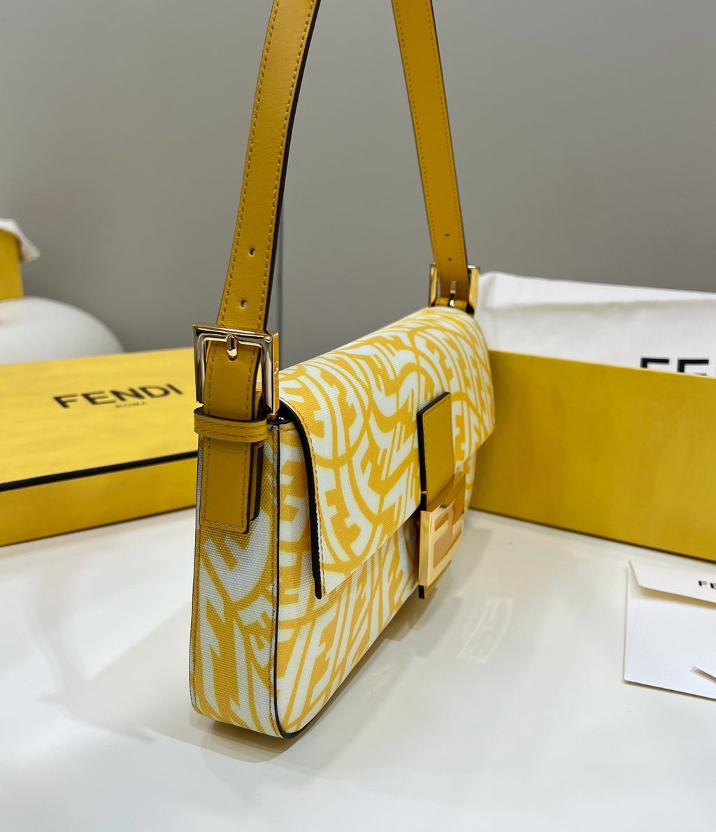 FENDI Baguette Leather Handbag