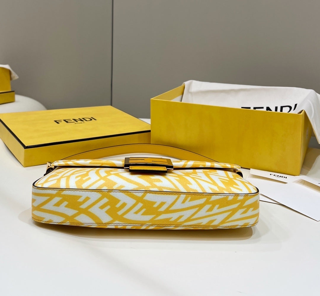 FENDI Baguette Leather Handbag