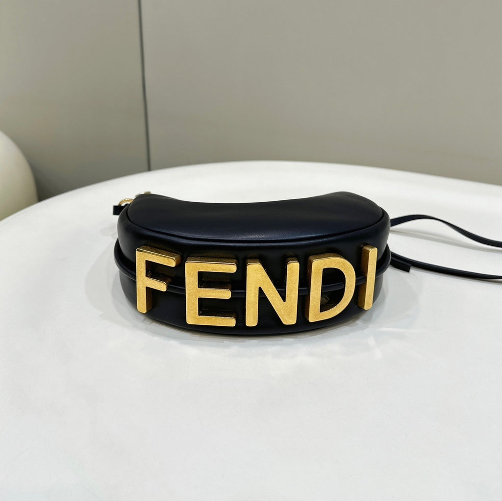FENDI Fendigraphy Mini Leather Handbag