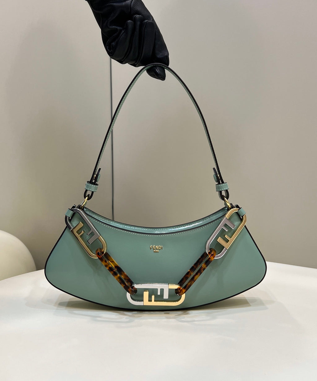 FENDI O’Lock Acrylic Handle Clutch