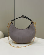 FENDI Crescent Underarm Denim Handbag