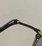 FENDI Crescent Underarm Denim Handbag