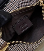 FENDI Crescent Underarm Mini Denim Handbag
