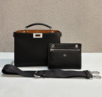 FENDI Men’s Peekaboo ISeeU Leather Handbag