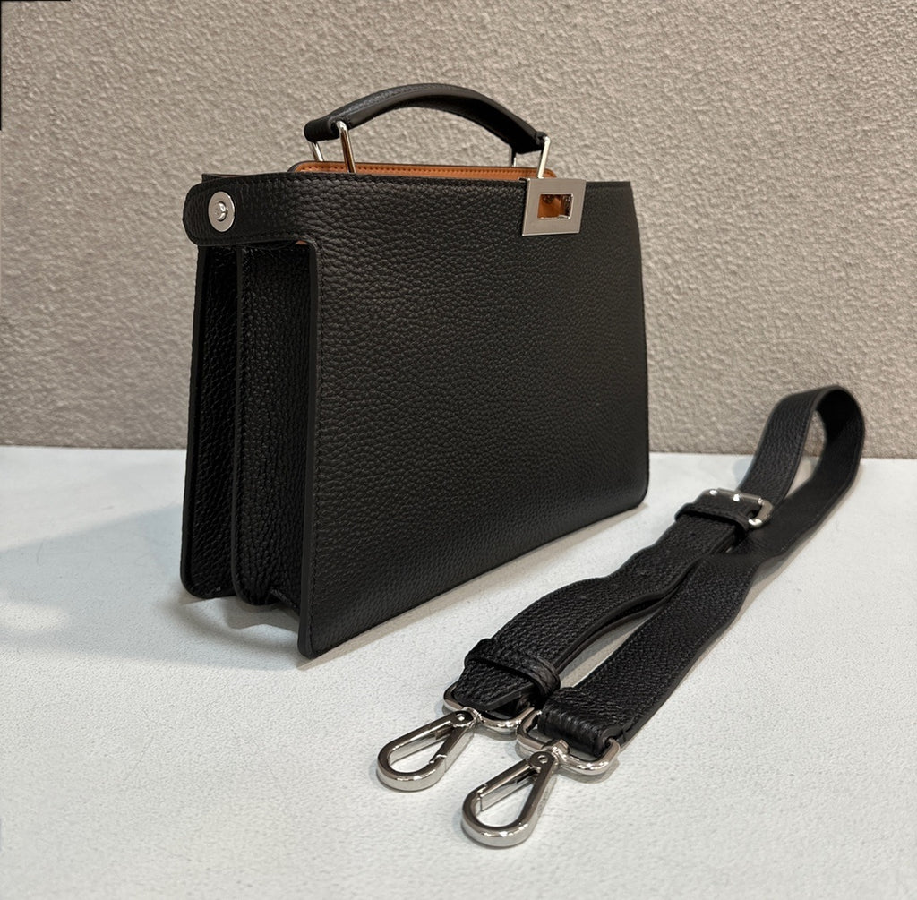 FENDI Men’s Peekaboo ISeeU Leather Handbag