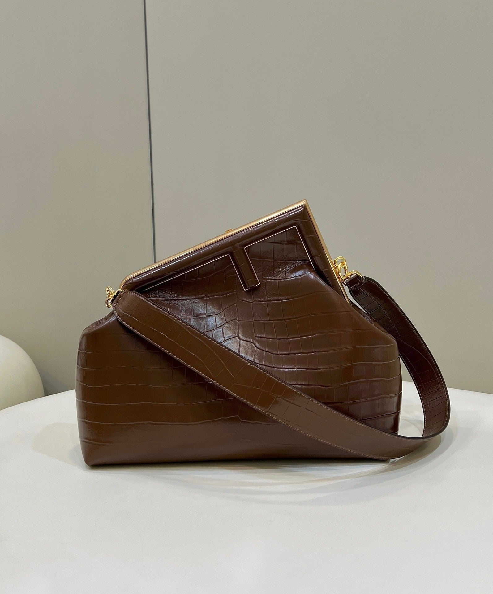 FENDI First Large Leather Handbag
