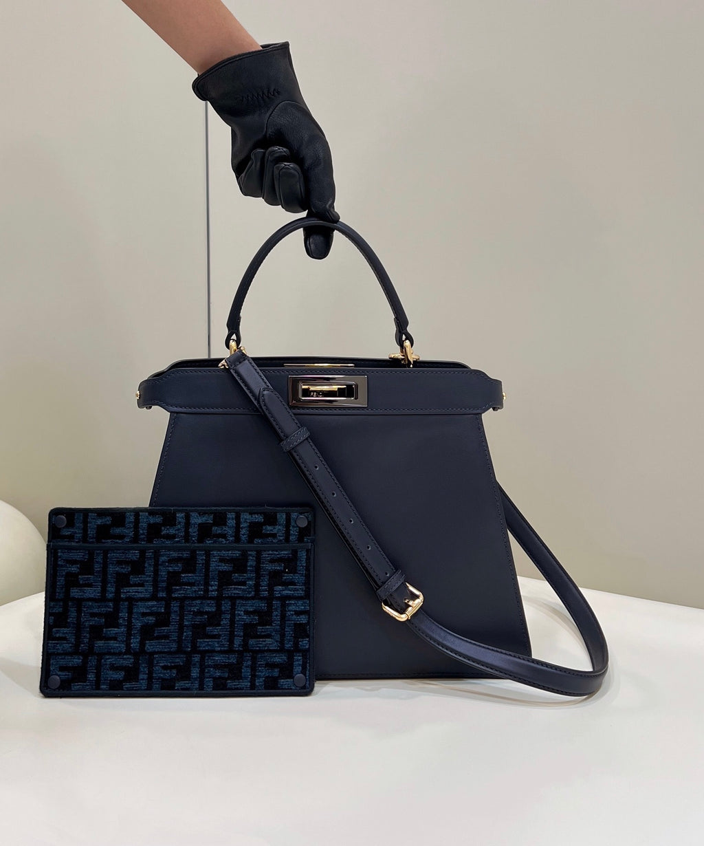 FENDI Peekaboo ISeeU Accordion Leather Handbag