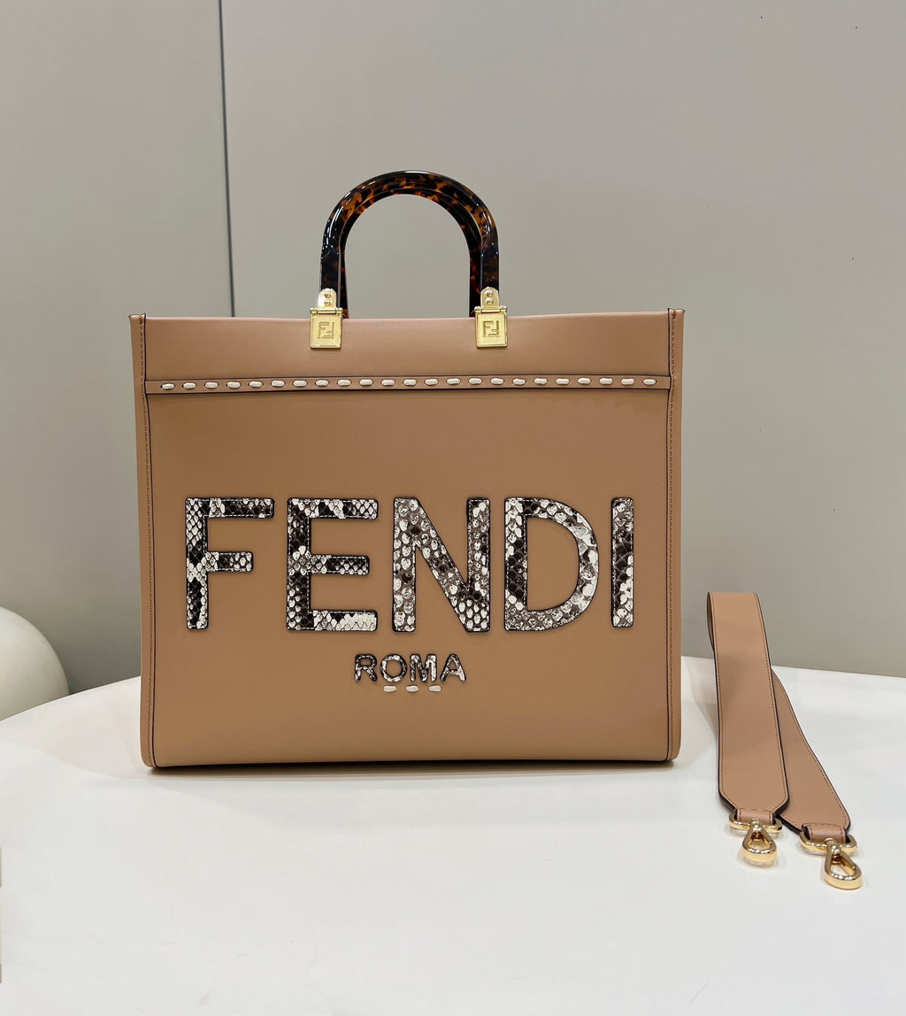 FENDI Sunshine Leather Tote