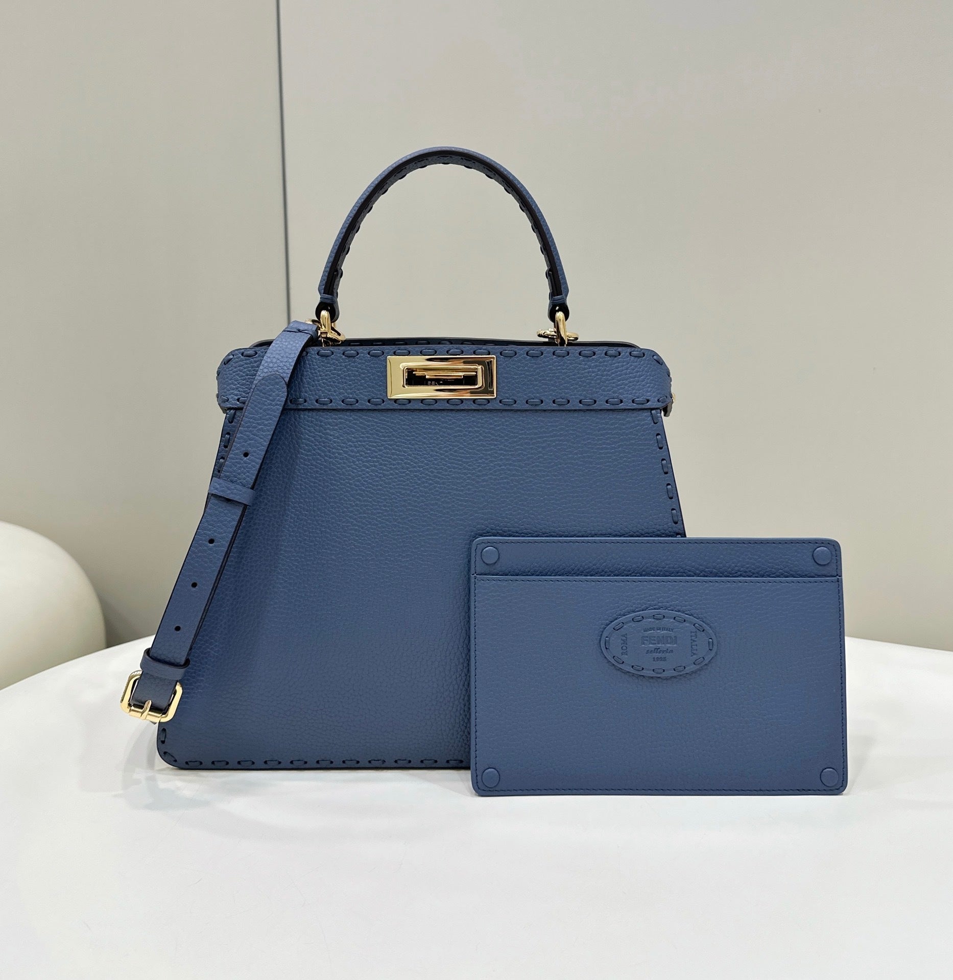 FENDI Peekaboo Medium Leather Handbag