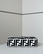 FENDI FF Embroidered Baguette Handbag