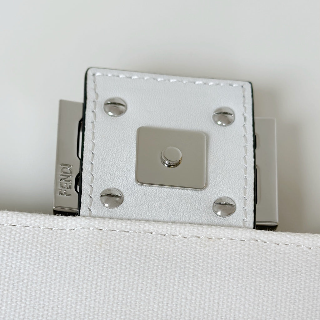 FENDI FF Embroidered Baguette Handbag