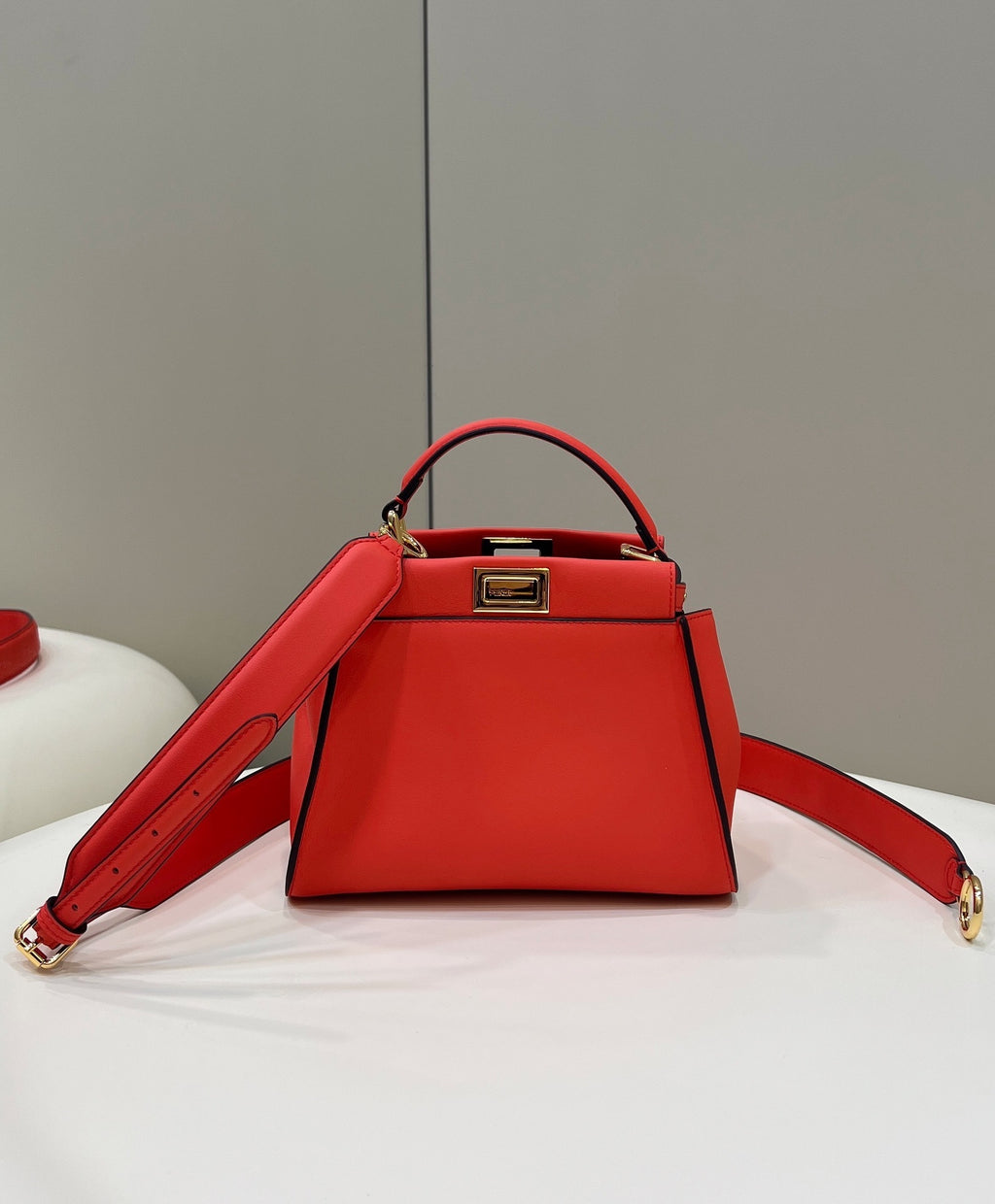 FENDI Peekaboo Classic Leather Handbag