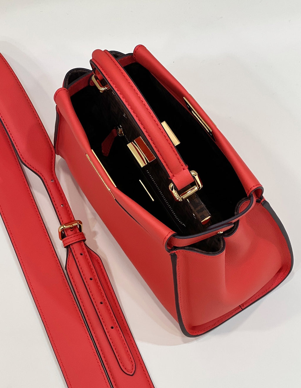 FENDI Peekaboo Classic Leather Handbag