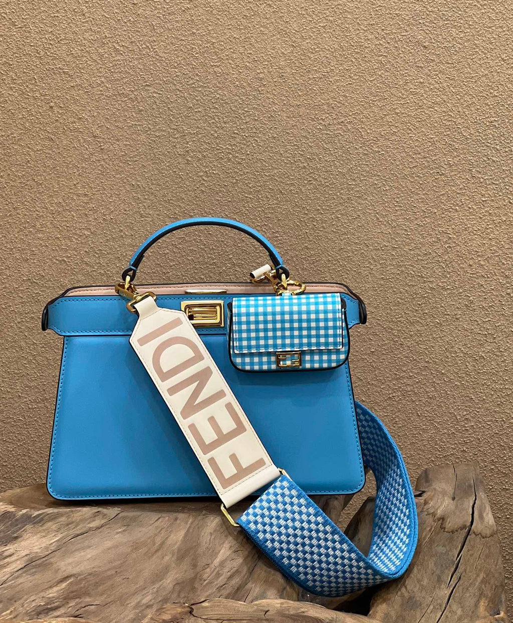 FENDI Peekaboo I See U Medium Leather Handbag