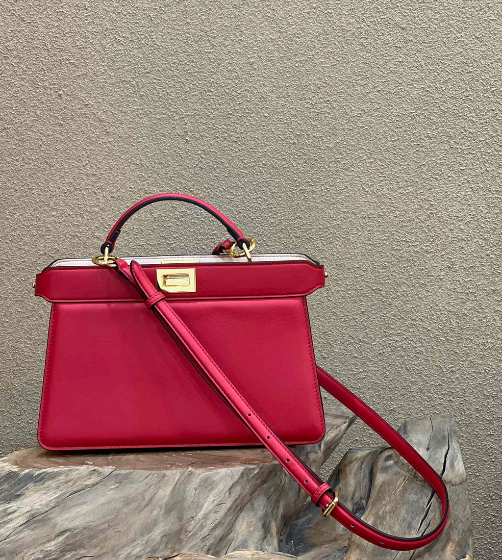 FENDI Peekaboo I See U Medium Leather Handbag