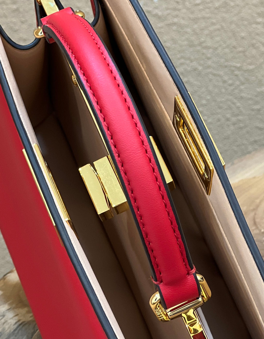 FENDI Peekaboo I See U Medium Leather Handbag