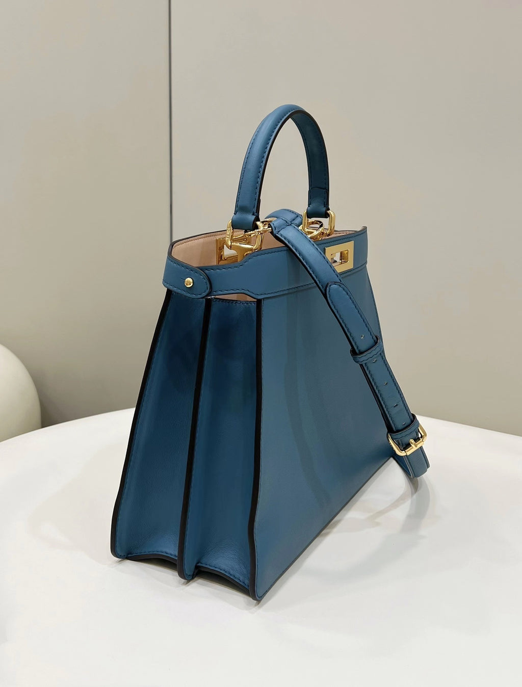 FENDI Peekaboo I See U Large Leather Handbag
