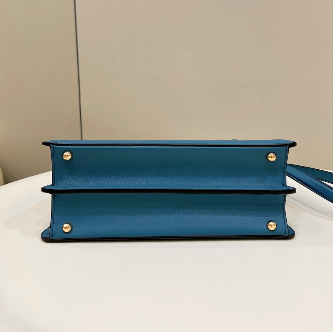 FENDI Peekaboo I See U Large Leather Handbag