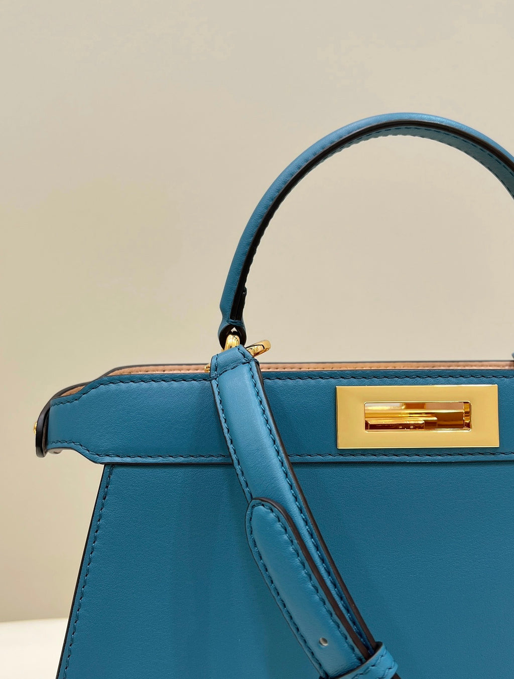 FENDI Peekaboo I See U Large Leather Handbag