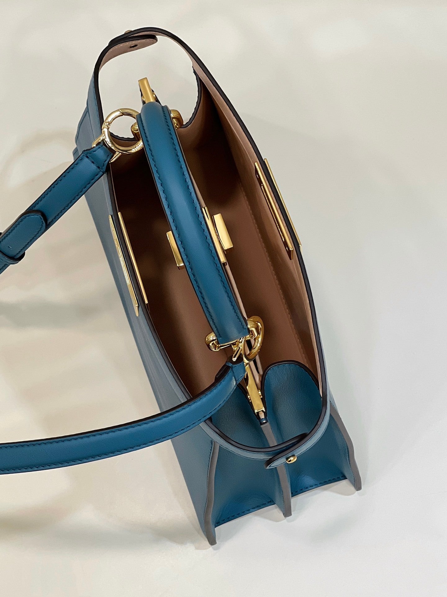 FENDI Peekaboo I See U Large Leather Handbag