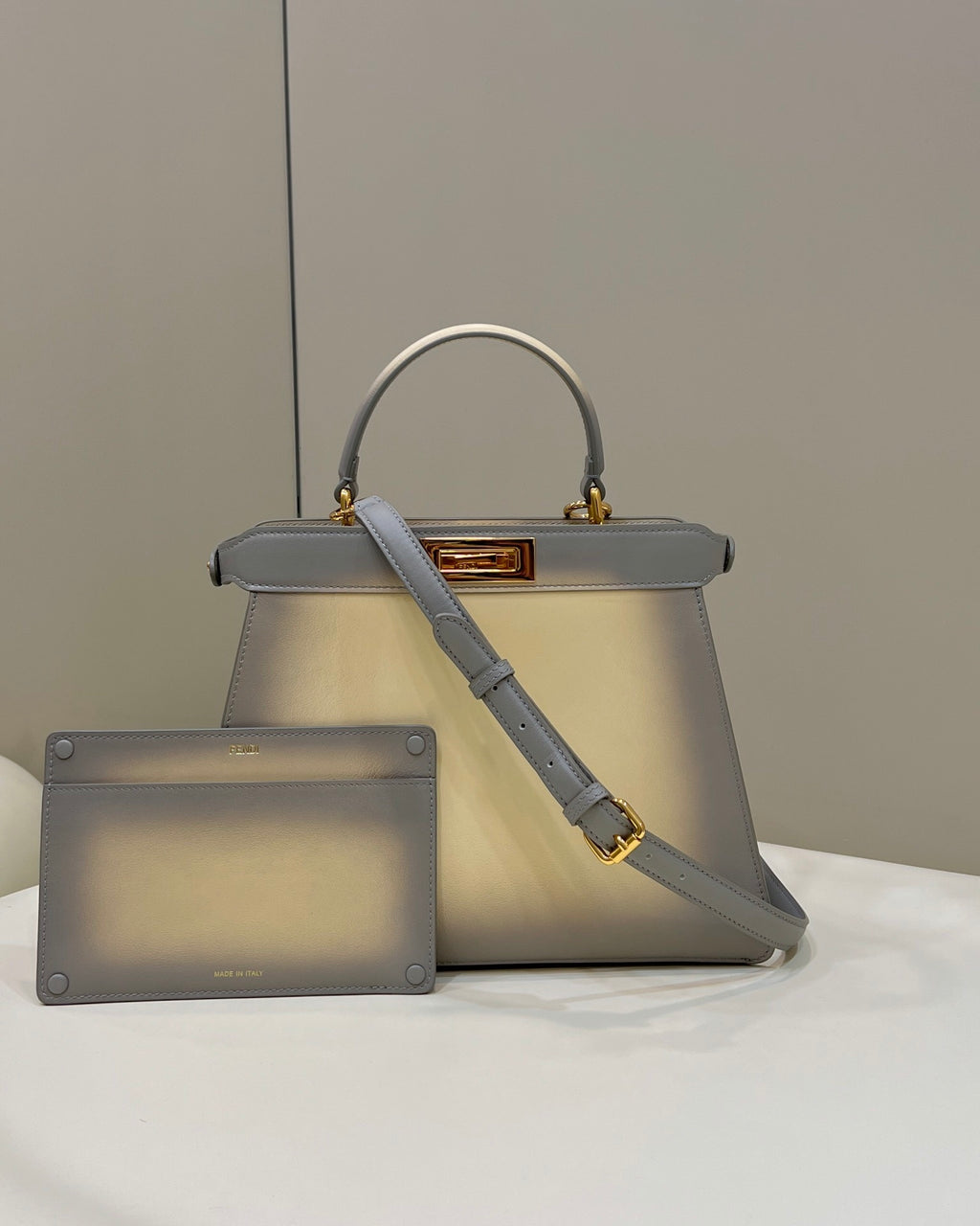 FENDI Peekaboo I See You Gradient Leather Handbag