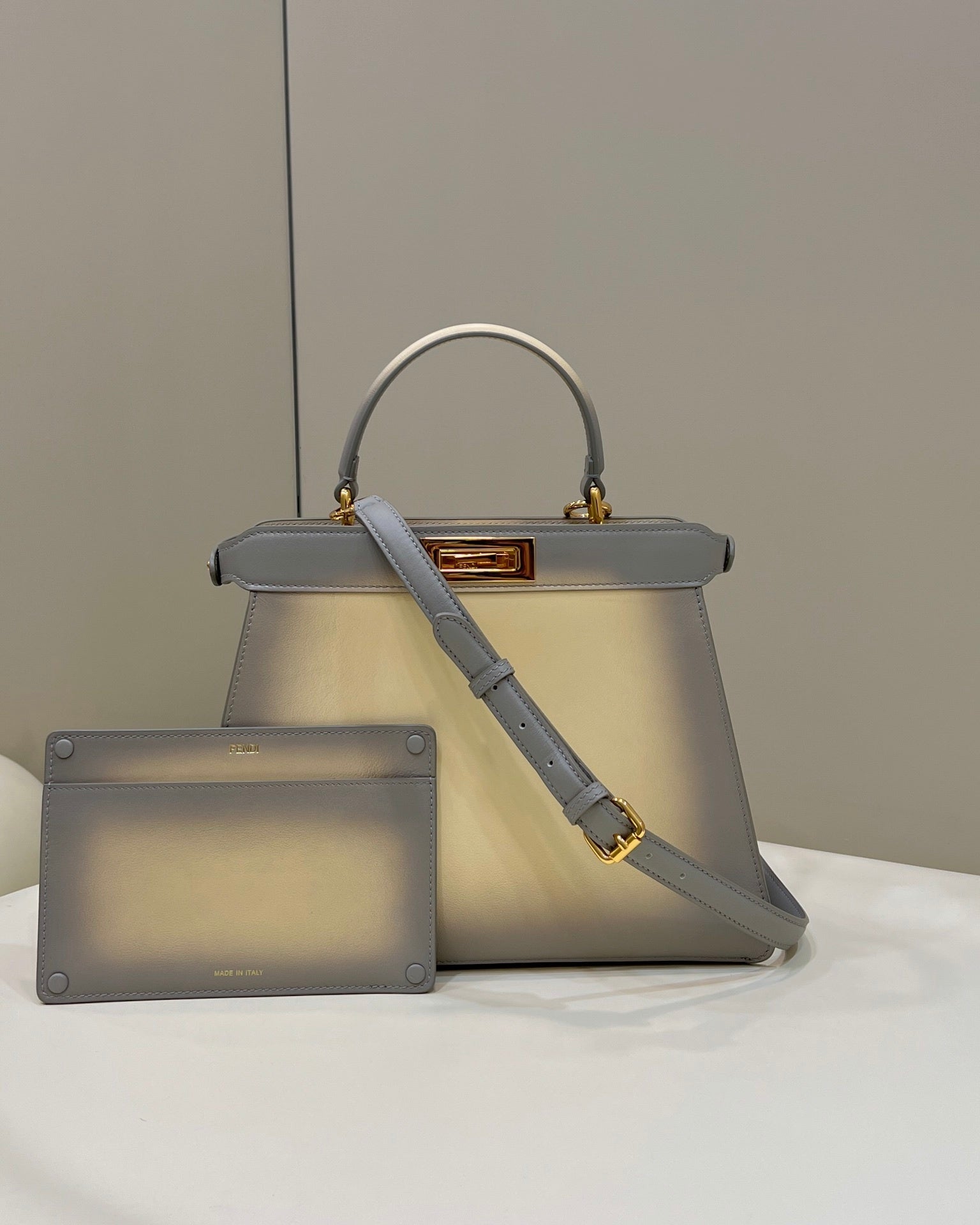 FENDI Peekaboo I See You Gradient Leather Handbag