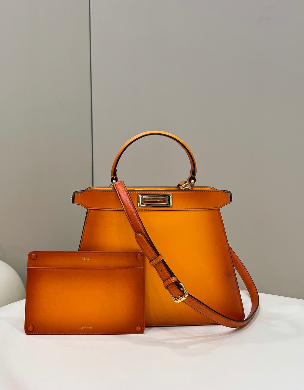 FENDI Peekaboo I See You Gradient Leather Handbag